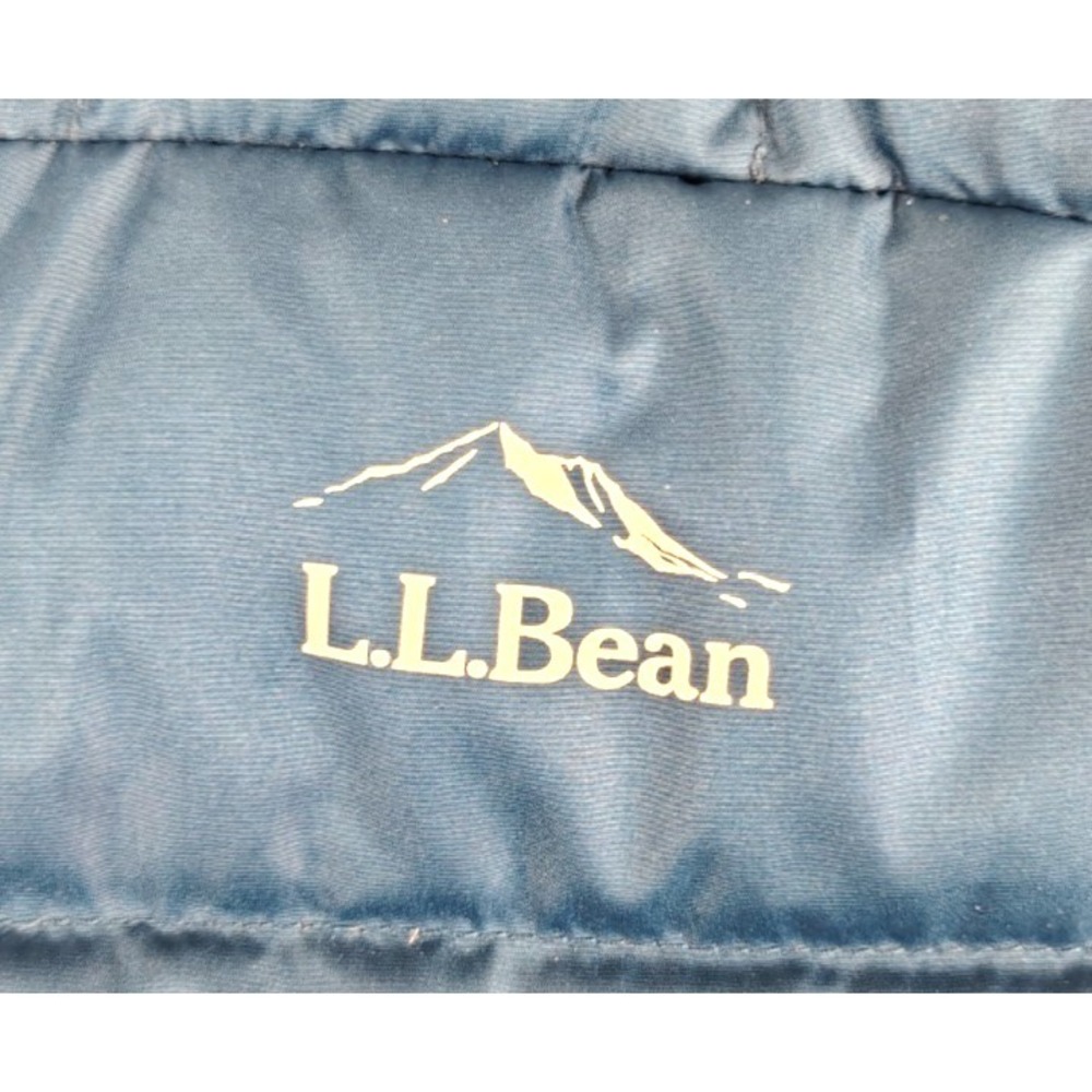 LL Bean Puffer DownTek Vest Full Zip  Goose Down Zip Pockets Women's XL Reg Blue - Picture 6 of 10